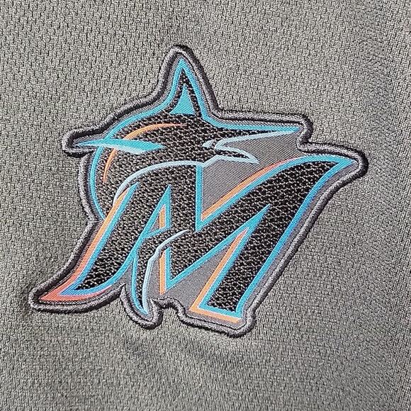Nike Miami Marlins Gray and Black MLB Pullover Shirt Mens Size XL - Picture 4 of 13